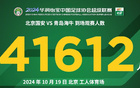 又見證一場大比分，國安vs海?，F(xiàn)場觀眾人數(shù)為41612人