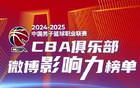 本賽季CBA俱樂部微博影響力榜單首期：遼寧男籃榜首，北京廣東分居二三